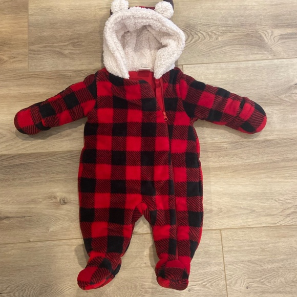 First Wish - Cozy Baby Winter Suit Plaid - Picture 2 of 7